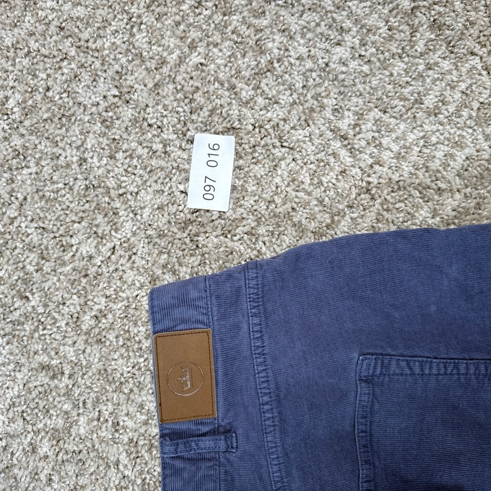Peter Millar Pants Mens 50 Blue Cotton Modal Stretch Chino Coruduroy 5 pocket - Picture 15 of 15